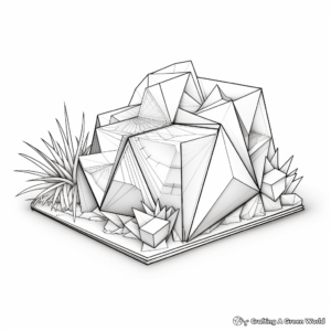 Realistic 3D Prism Design Coloring Pages 4