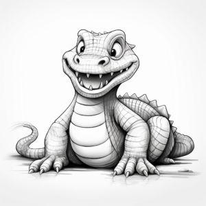 Realistic Alligator Coloring Pages for Artist 2
