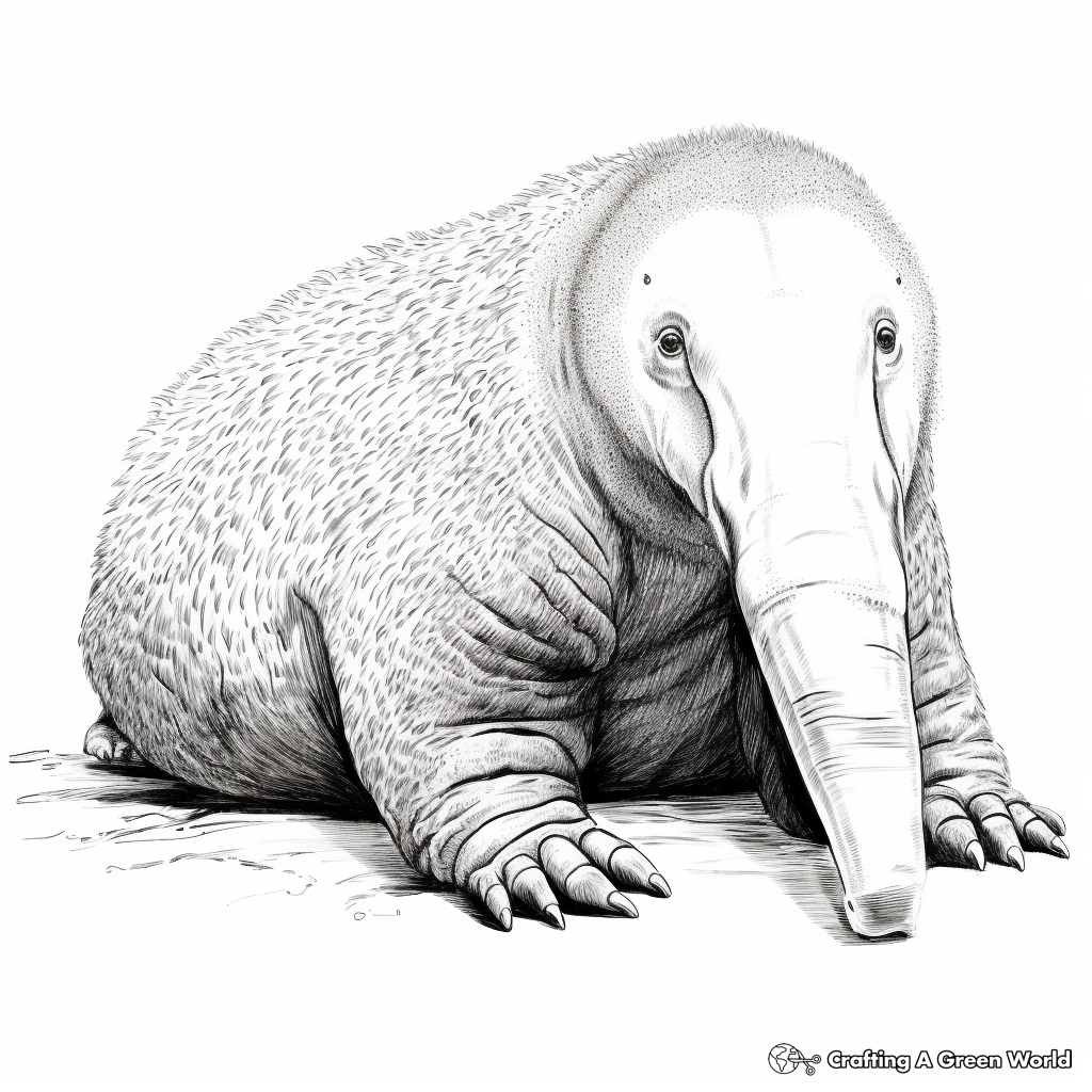 Realistic Anteater Coloring Pages for Older Kids 1