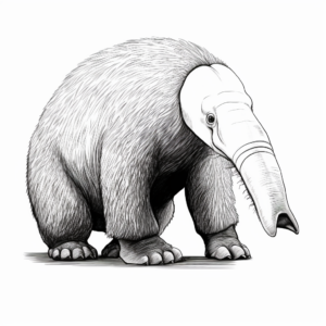 Realistic Anteater Coloring Pages for Older Kids 3
