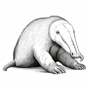 Realistic Anteater Coloring Pages for Older Kids 4