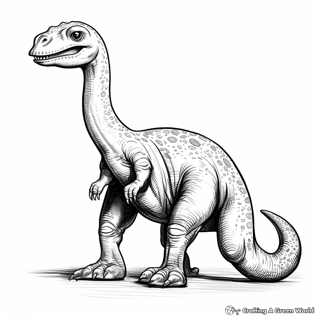 Realistic Apatosaurus Dinosaur Coloring Pages 2