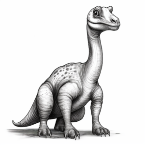 Realistic Apatosaurus Dinosaur Coloring Pages 3