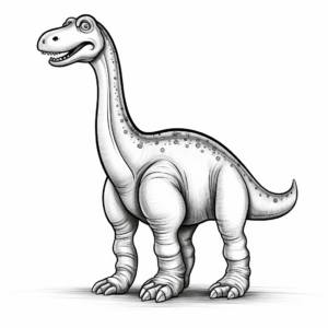 Realistic Apatosaurus Dinosaur Coloring Pages 4