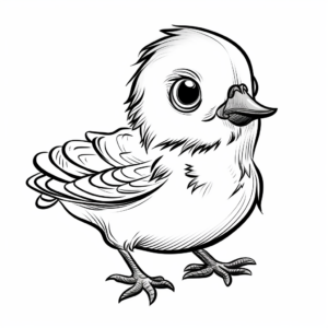 Realistic Baby Sparrow Coloring Sheets 1