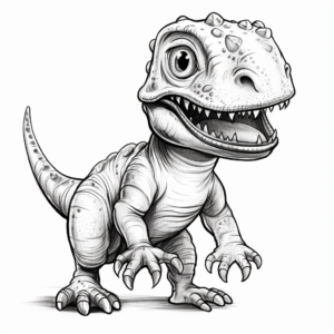 Realistic Baby T-Rex Coloring Pages for the Aspiring Paleontologists 1
