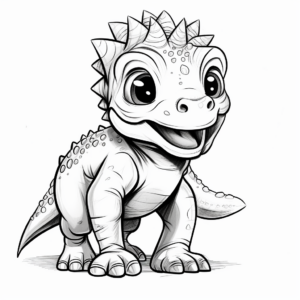 Realistic Baby T-Rex Coloring Pages for the Aspiring Paleontologists 4