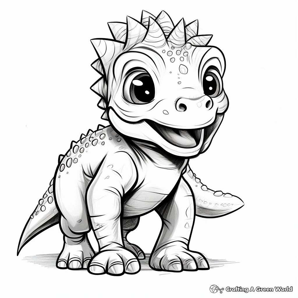 Realistic Baby T-Rex Coloring Pages for the Aspiring Paleontologists 4