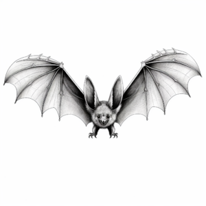 Realistic Bat Wings Coloring Pages 2