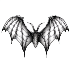 Realistic Bat Wings Coloring Pages 3