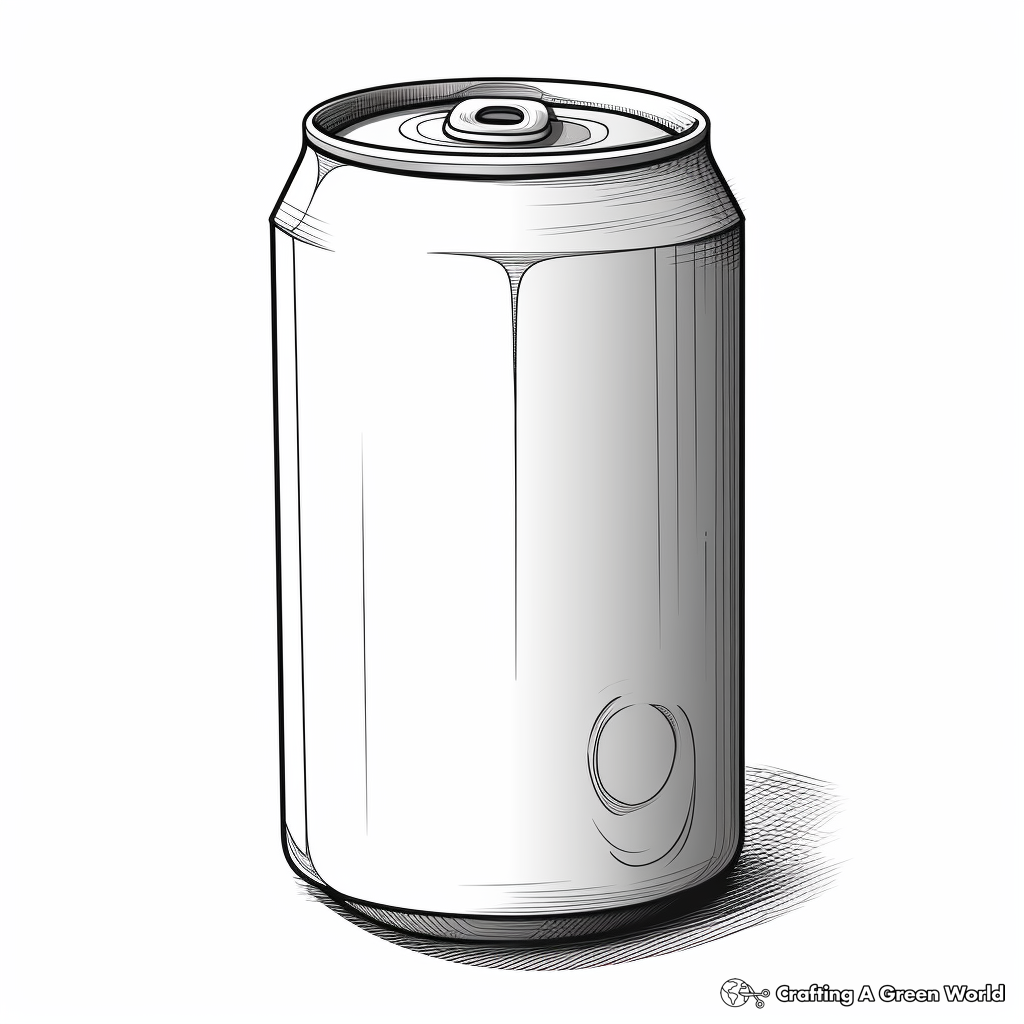 Realistic Beer Can Coloring Pages for Adults 3