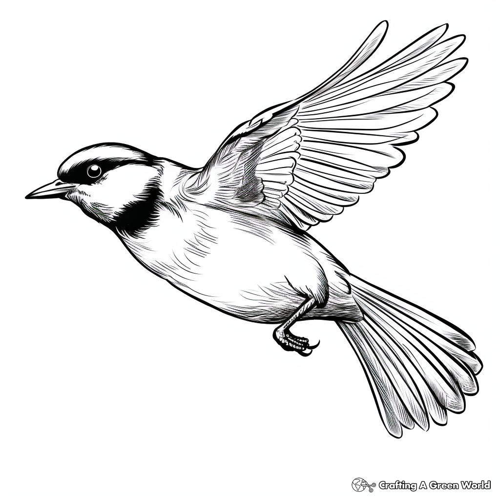 Realistic Bird Flight Adaptation Coloring Sheets 1