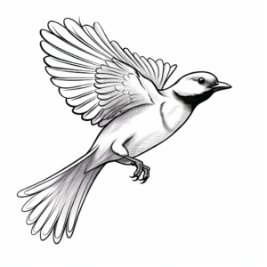 Realistic Bird Flight Adaptation Coloring Sheets 2
