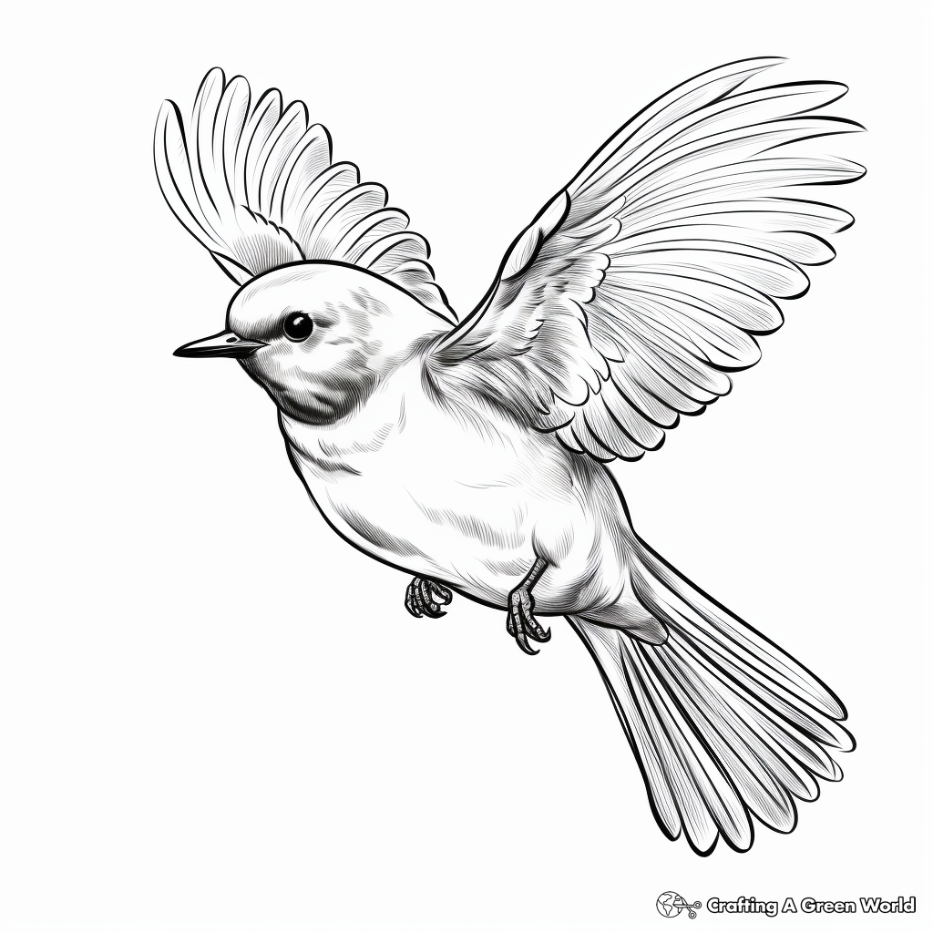 Realistic Bird Flight Adaptation Coloring Sheets 3