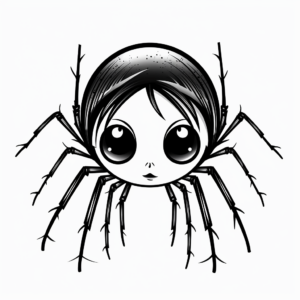 Realistic Black Widow Spider Coloring Pages 3