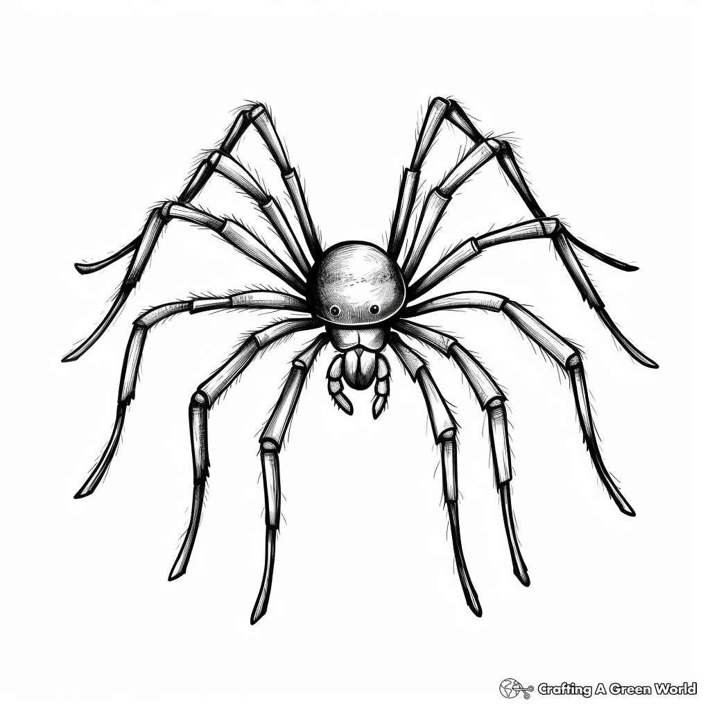Realistic Black Widow Spider Coloring Pages 4