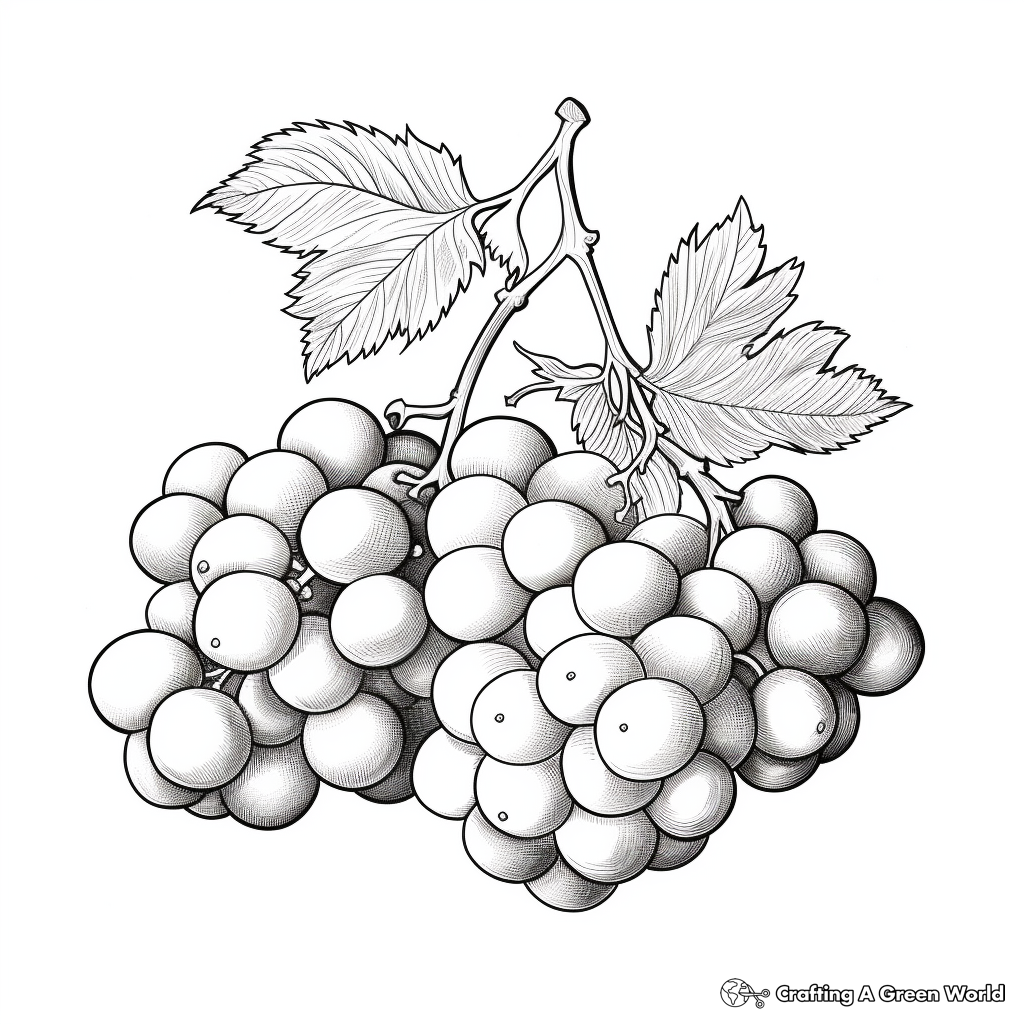 Realistic Blackberry Coloring Pages 4