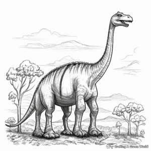 Realistic Brontosaurus Coloring Pages for Adults 4
