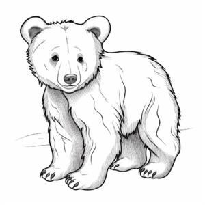 Realistic Brown Bear Coloring Sheets 1