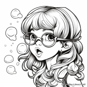 Realistic Bubble Blowing Coloring Pages 2