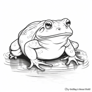 Realistic Bullfrog Coloring Pages 3