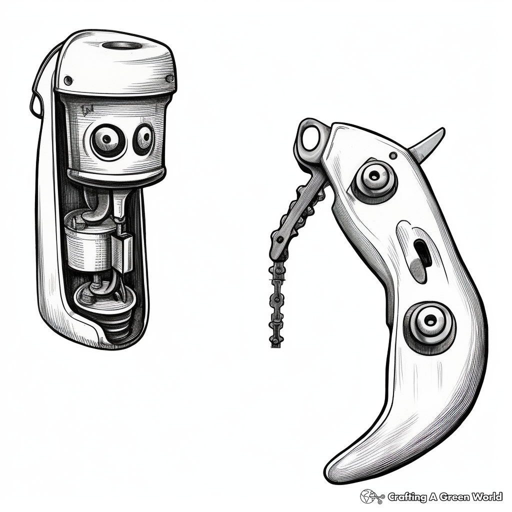 Realistic Can Opener and Can Coloring Pages 1