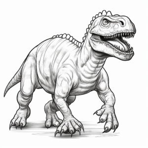 Realistic Carnotaurus Dinosaur Coloring Pages 1
