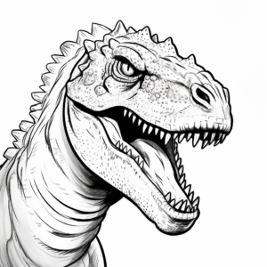 Realistic Carnotaurus Dinosaur Coloring Pages 2