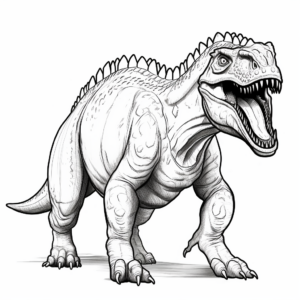Realistic Carnotaurus Dinosaur Coloring Pages 4