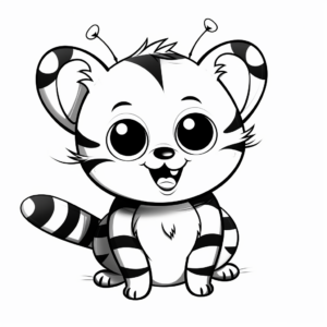 Realistic Cat-Bee Hybrid Coloring Pages 4