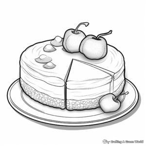 Realistic Cheesecake Coloring Pages 2