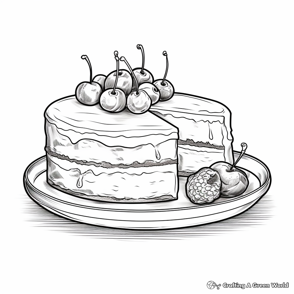 Realistic Cheesecake Coloring Pages 3