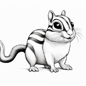 Realistic Chipmunk Coloring Pages for Artists 3