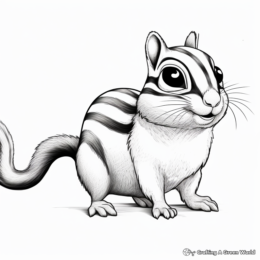 Realistic Chipmunk Coloring Pages for Artists 3