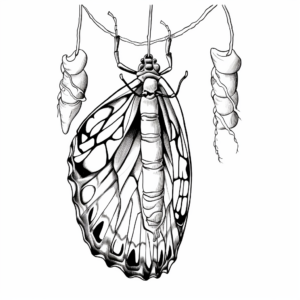 Realistic Chrysalis Coloring Pages for Science Lovers 4