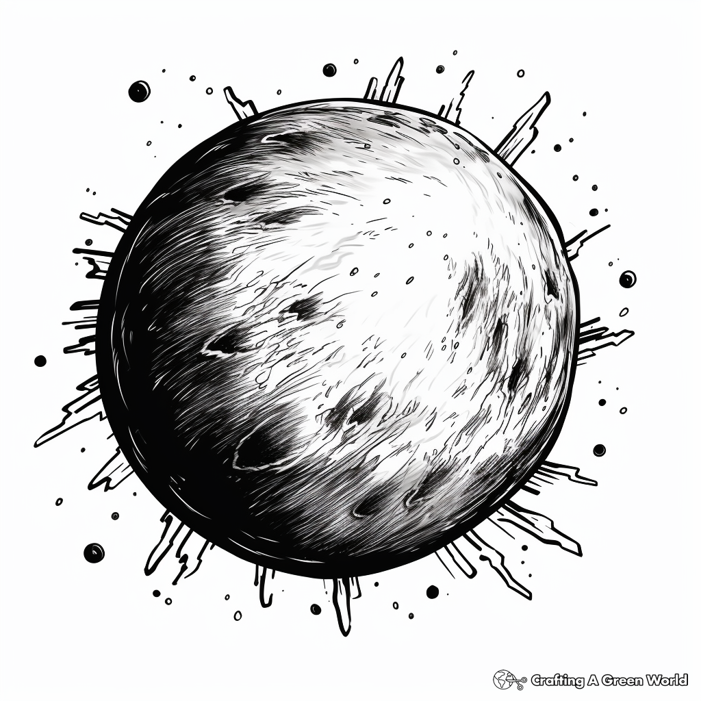 Realistic Comet Fireball Coloring Pages 3