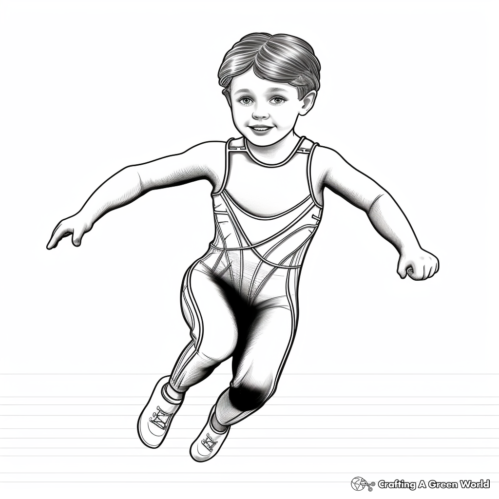 Realistic Competitive Leotard Coloring Sheets 2