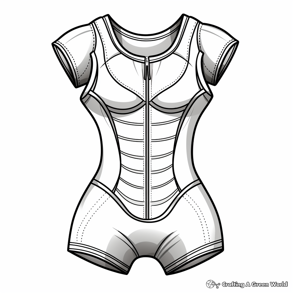 Realistic Competitive Leotard Coloring Sheets 4