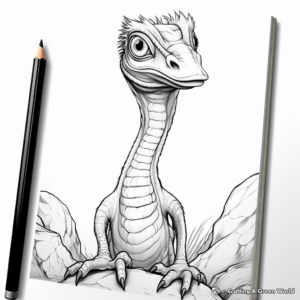 Realistic Compysognathus Coloring Pages for Adults 1