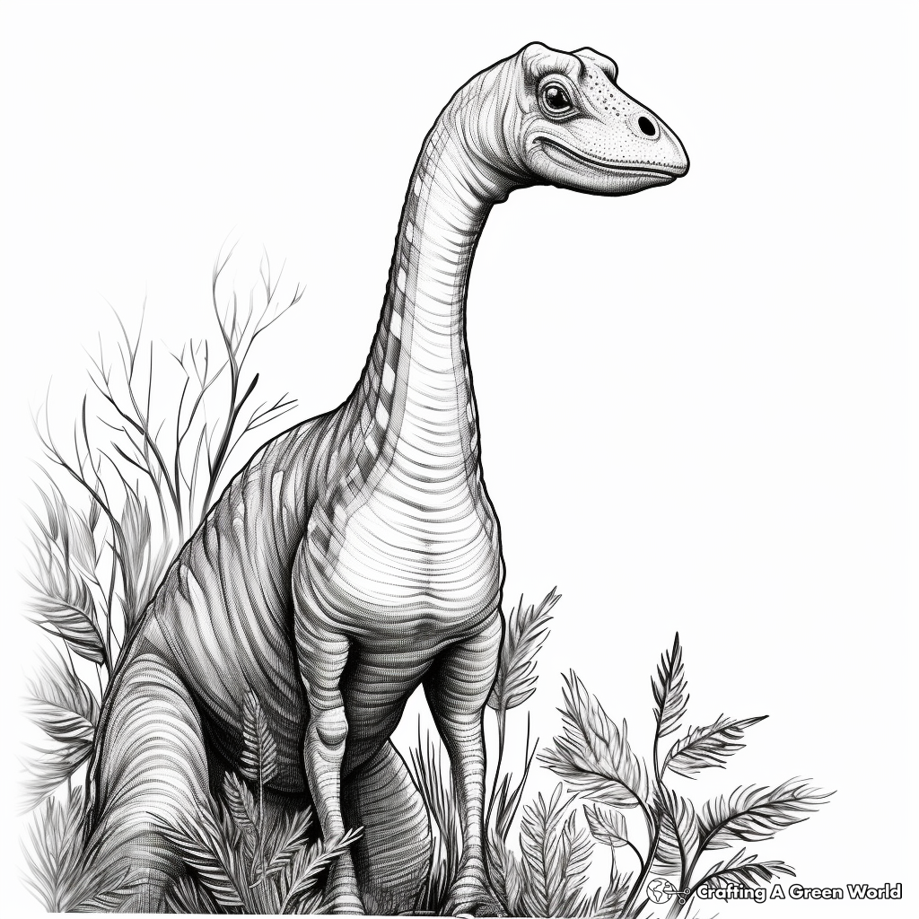 Realistic Corythosaurus Coloring Pages 1