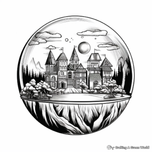 Realistic Crystal Ball Coloring Pages 1