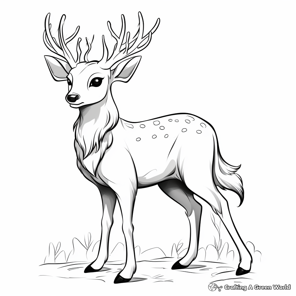 Realistic Deerling Coloring Pages for Adults 2
