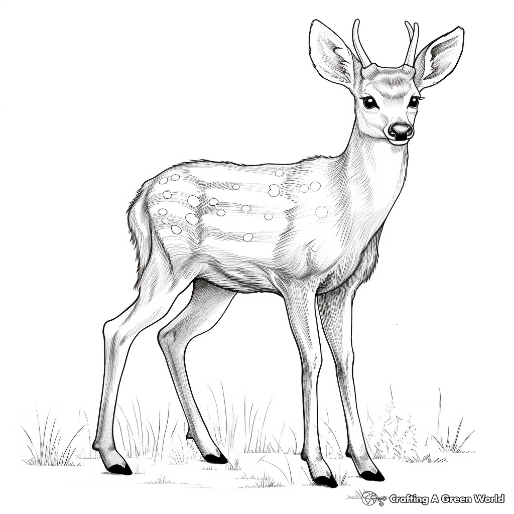 Realistic Deerling Coloring Pages for Adults 4