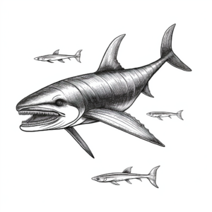 Realistic Depiction of Blue Whale Coloring Sheets 2