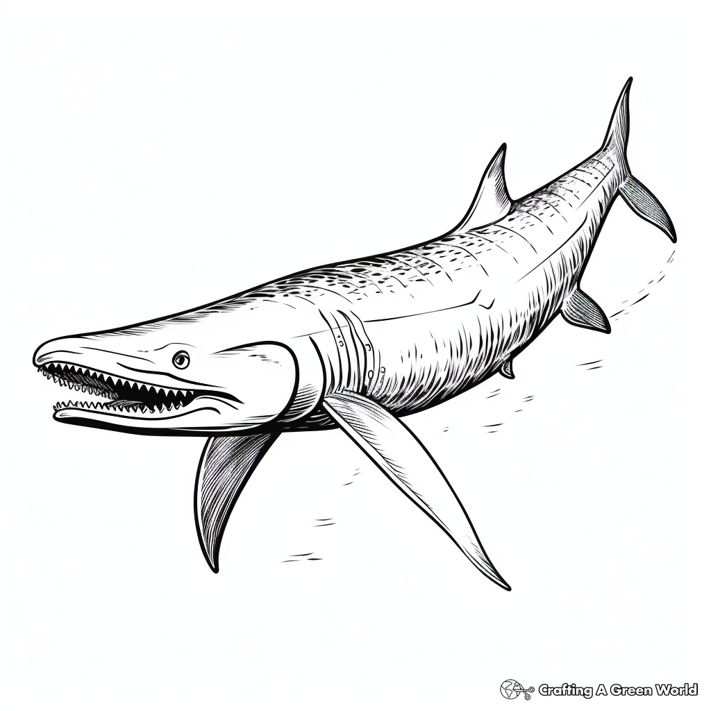Realistic Depiction of Blue Whale Coloring Sheets 4