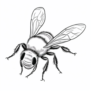 Realistic Detailed Bumblebee Coloring Sheets 4