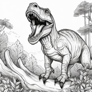 Realistic Detailed T Rex Coloring Pages 3