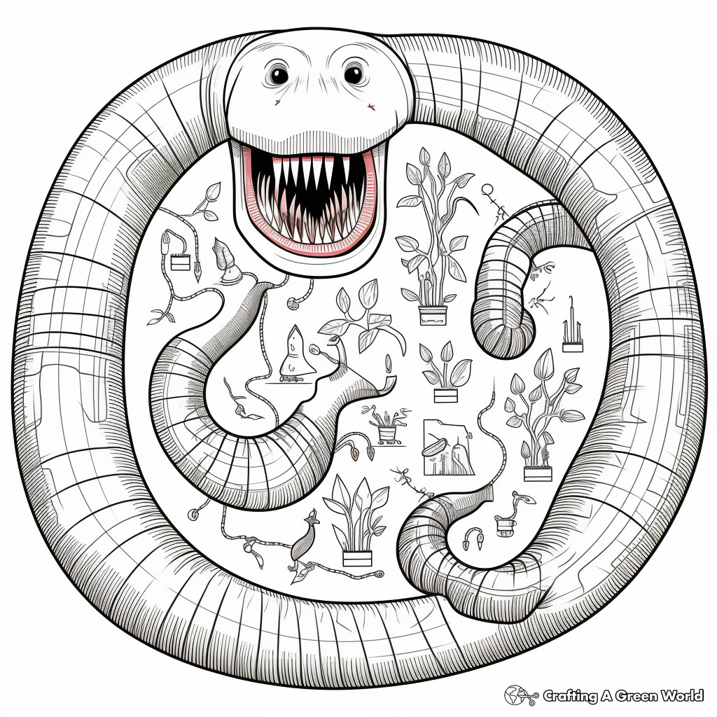 Realistic Digestive System Coloring Sheets 3