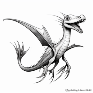 Realistic Dimorphodon Dinosaur Coloring Pages 1