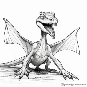 Realistic Dimorphodon Dinosaur Coloring Pages 2
